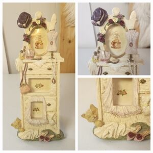 Vintage 90s Figi Dresser Collage Photo Picture Frame Resin Cottagecore Victorian